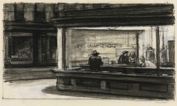 Edward Hopper - Nighthawks Studie